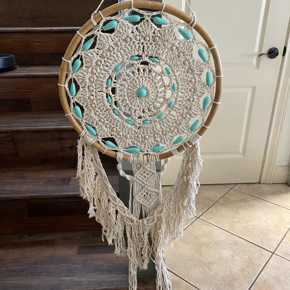 Handmade macrame dream catcher